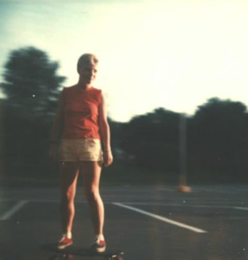 Vicki Skateboarding